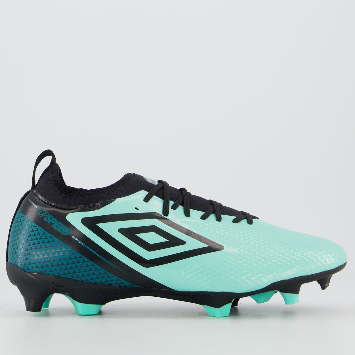 Chuteira Umbro Top Speed Club Campo Verde e Preta