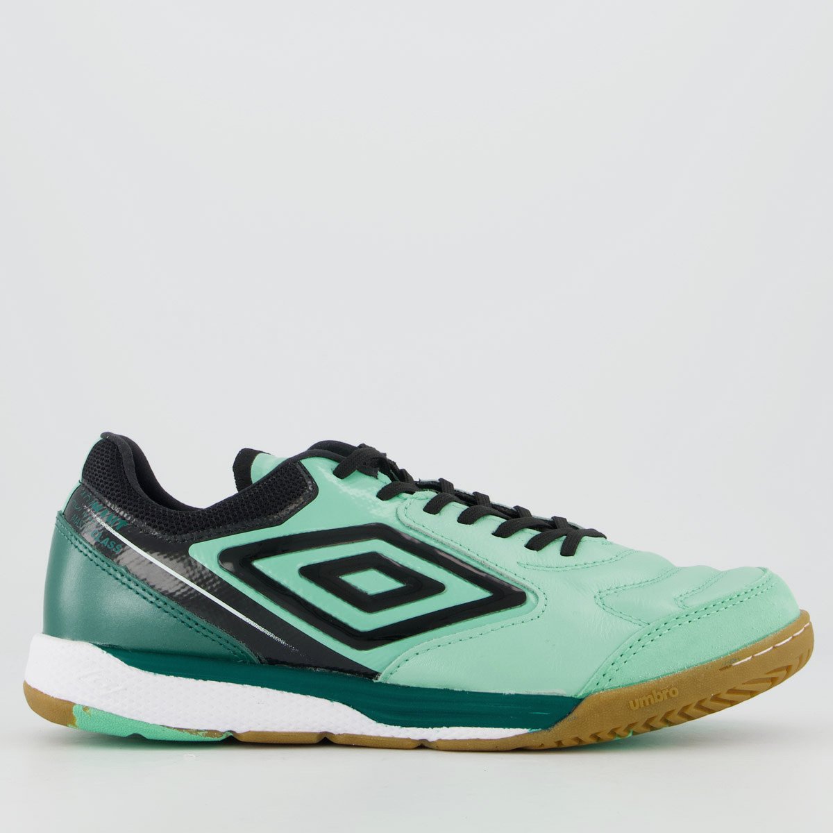 Chuteira Umbro Adamant Master Class Pro Bump Futsal Verde e Preta