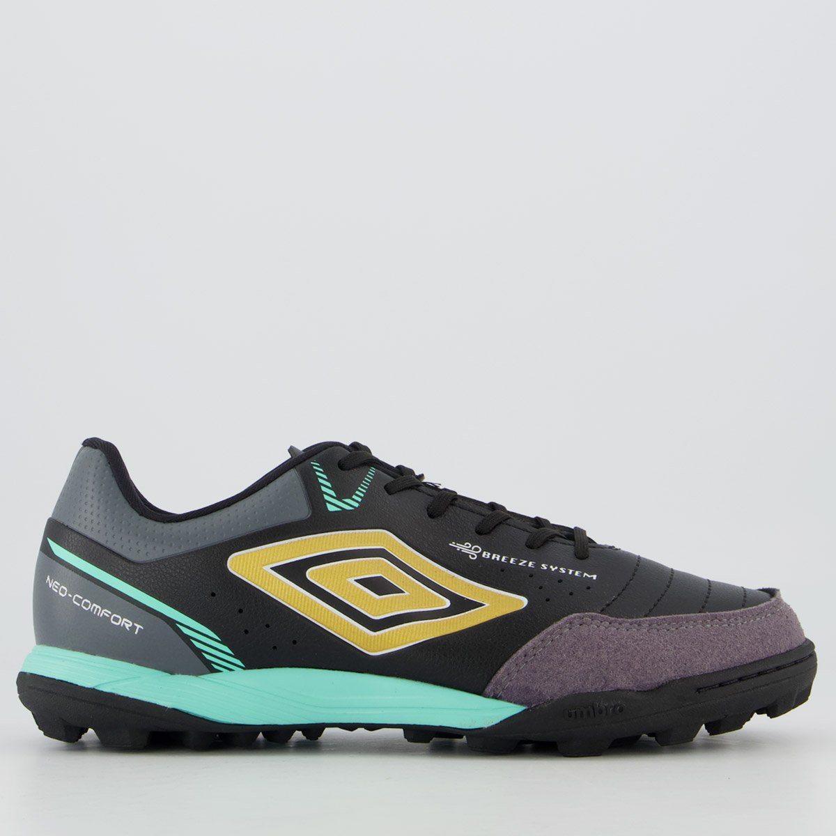 Chuteira Umbro Neo Comfort Society Preta e Verde
