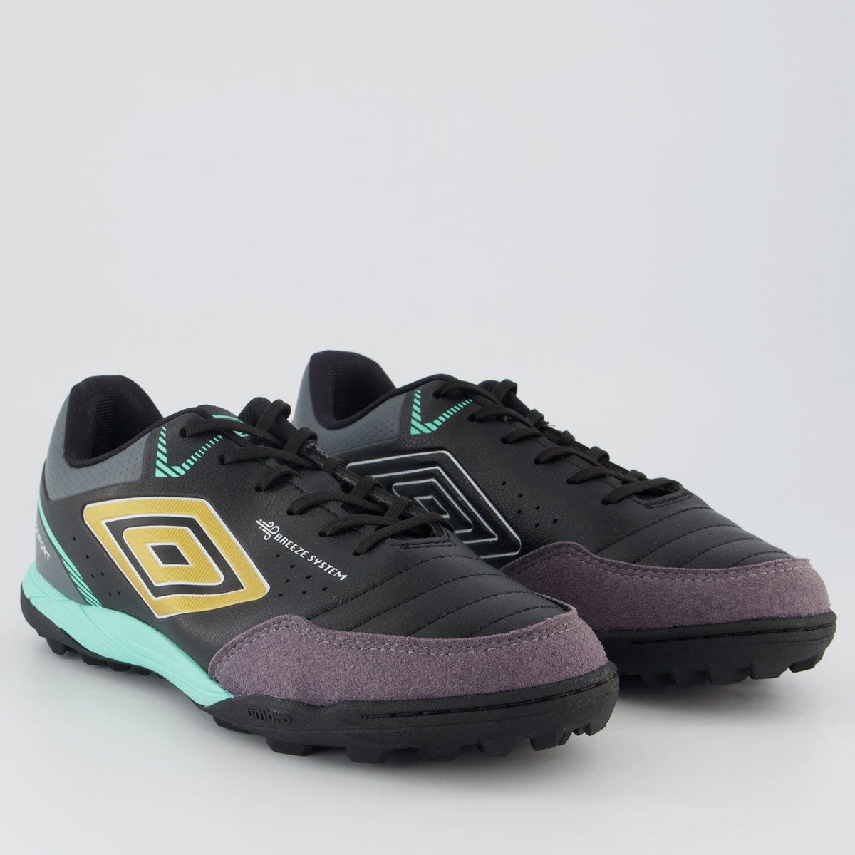 Chuteira Umbro Neo Comfort Society Preta e Verde Preto/Verde 2