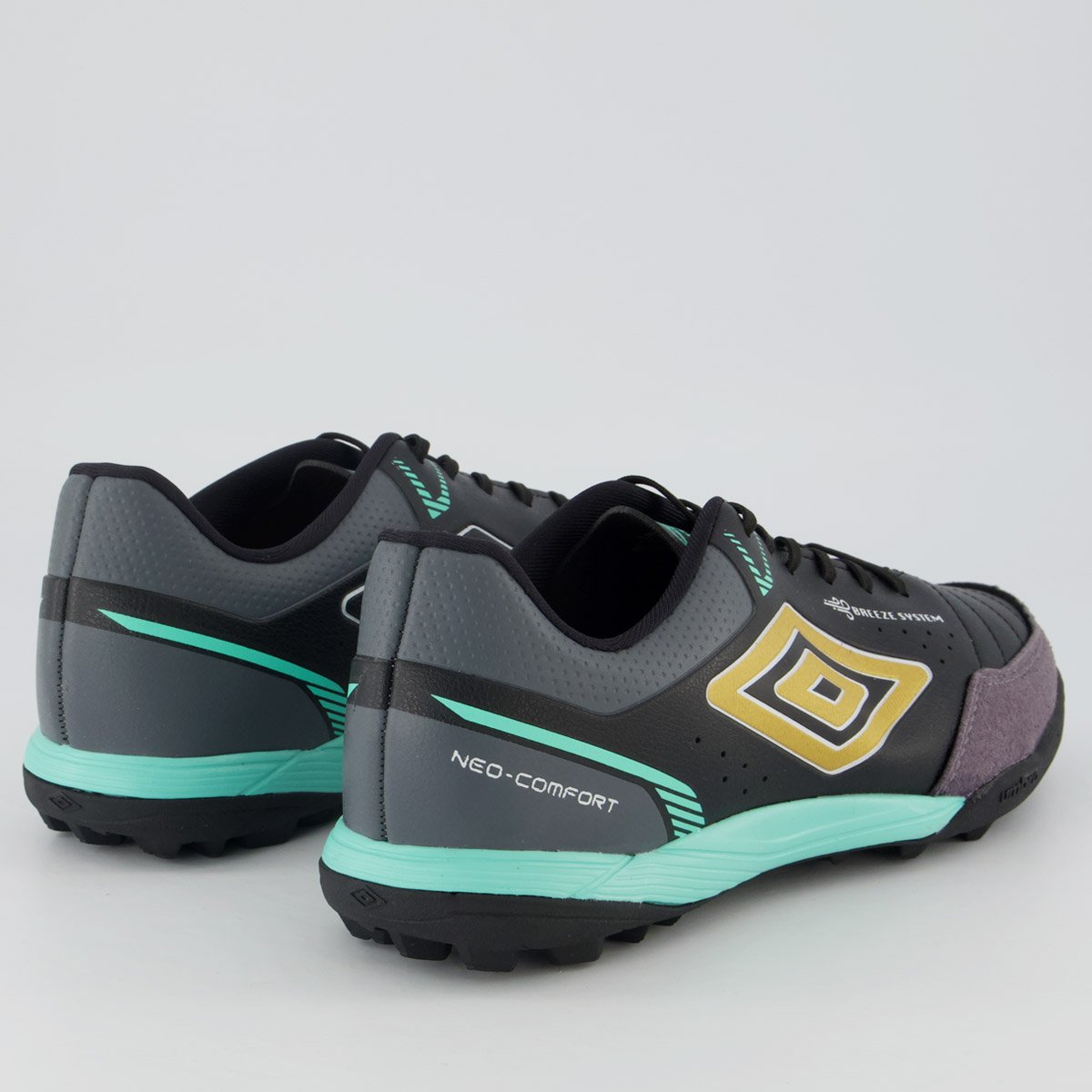 Chuteira Umbro Neo Comfort Society Preta e Verde Preto/Verde 3