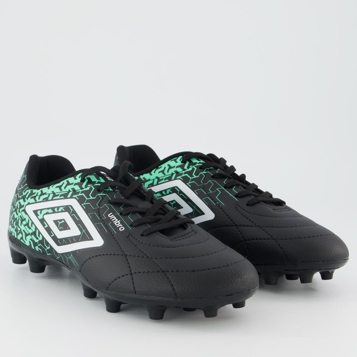 Chuteira Umbro Class Neo Campo Preta e Verde Preto/Verde 2