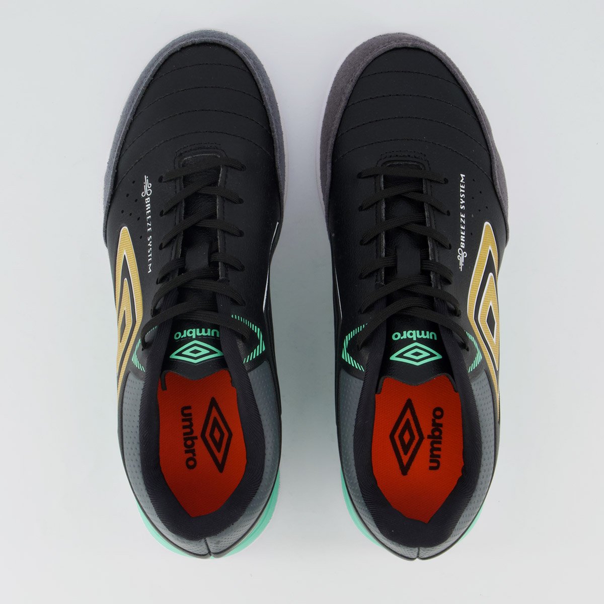Chuteira Umbro Neo Comfort Futsal Preta e Verde Preto/Verde 4