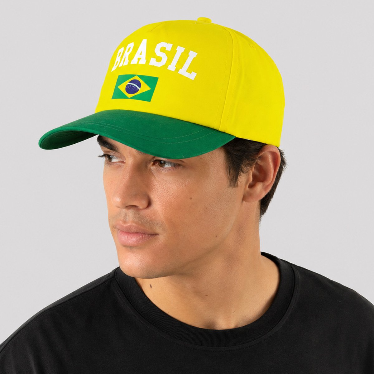Boné Dras Sports Brasil Amarelo e Branco Amarelo 5