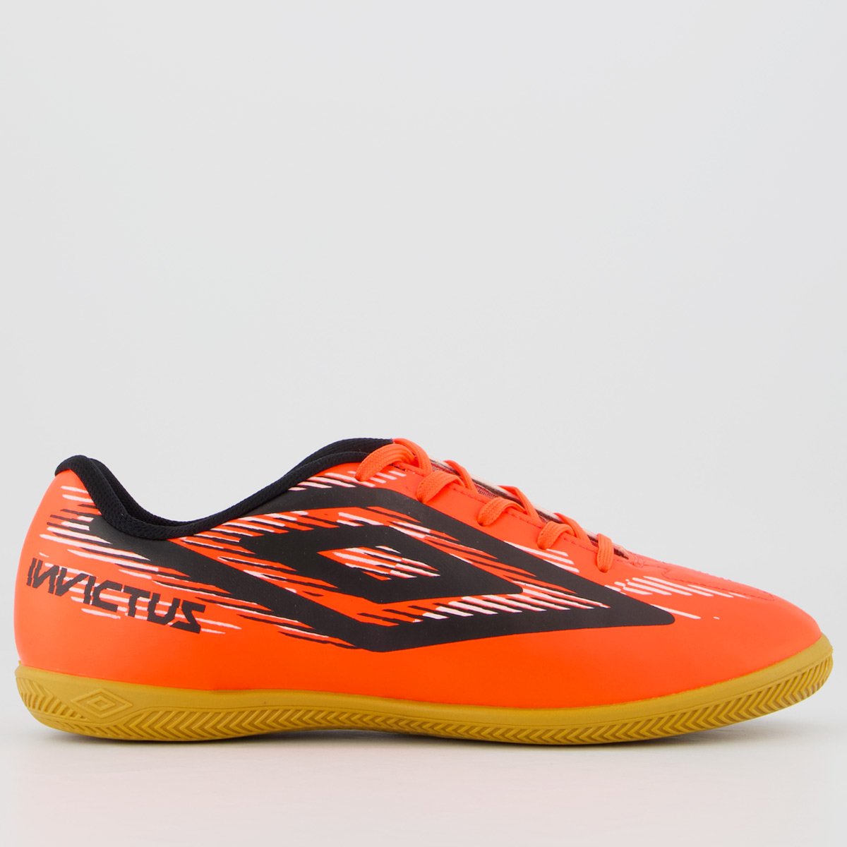 Chuteira Umbro Invictus Futsal Laranja e Preta