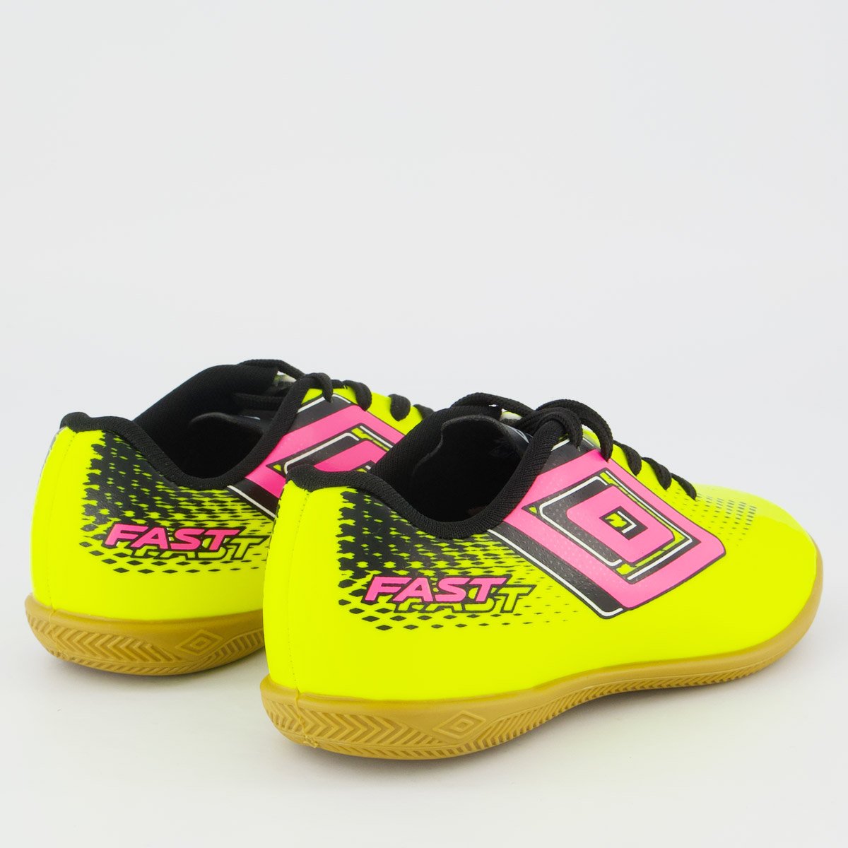 Chuteira Umbro Fast II Futsal Infantil Verde e Preta Verde/Rosa 3