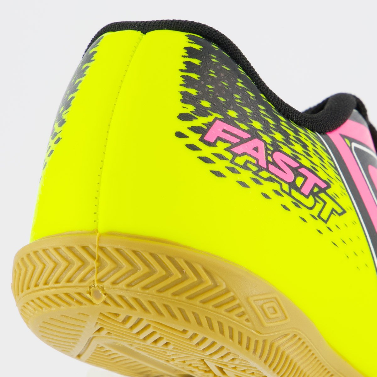 Chuteira Umbro Fast II Futsal Infantil Verde e Preta Verde/Rosa 6
