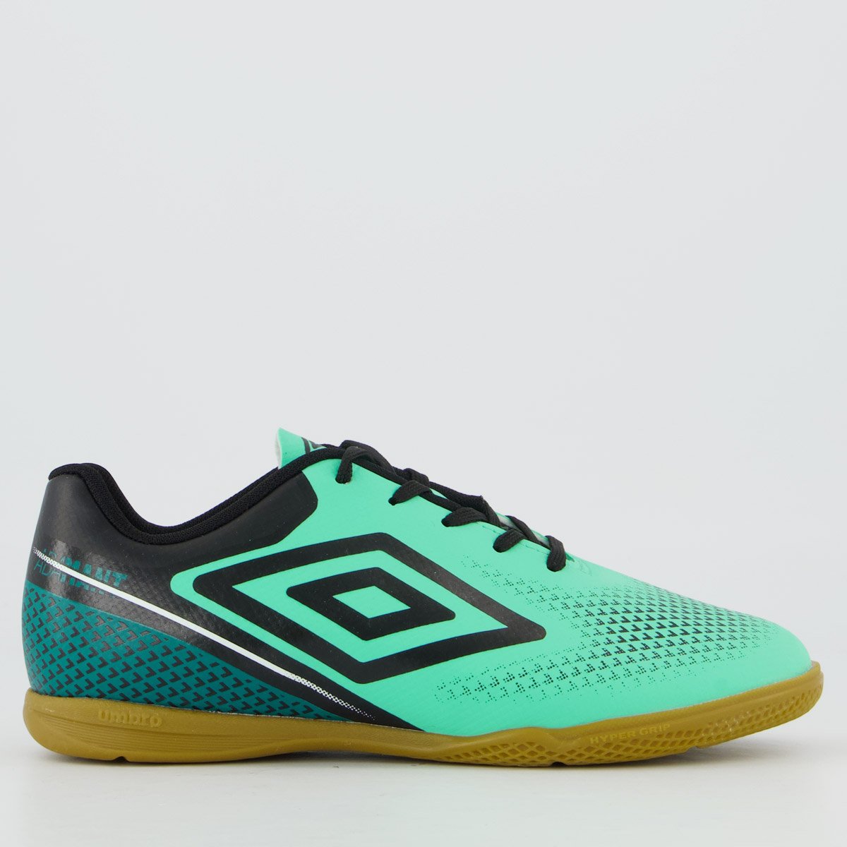 Chuteira Umbro Adamant Top Speed Futsal Juvenil Verde e Preta