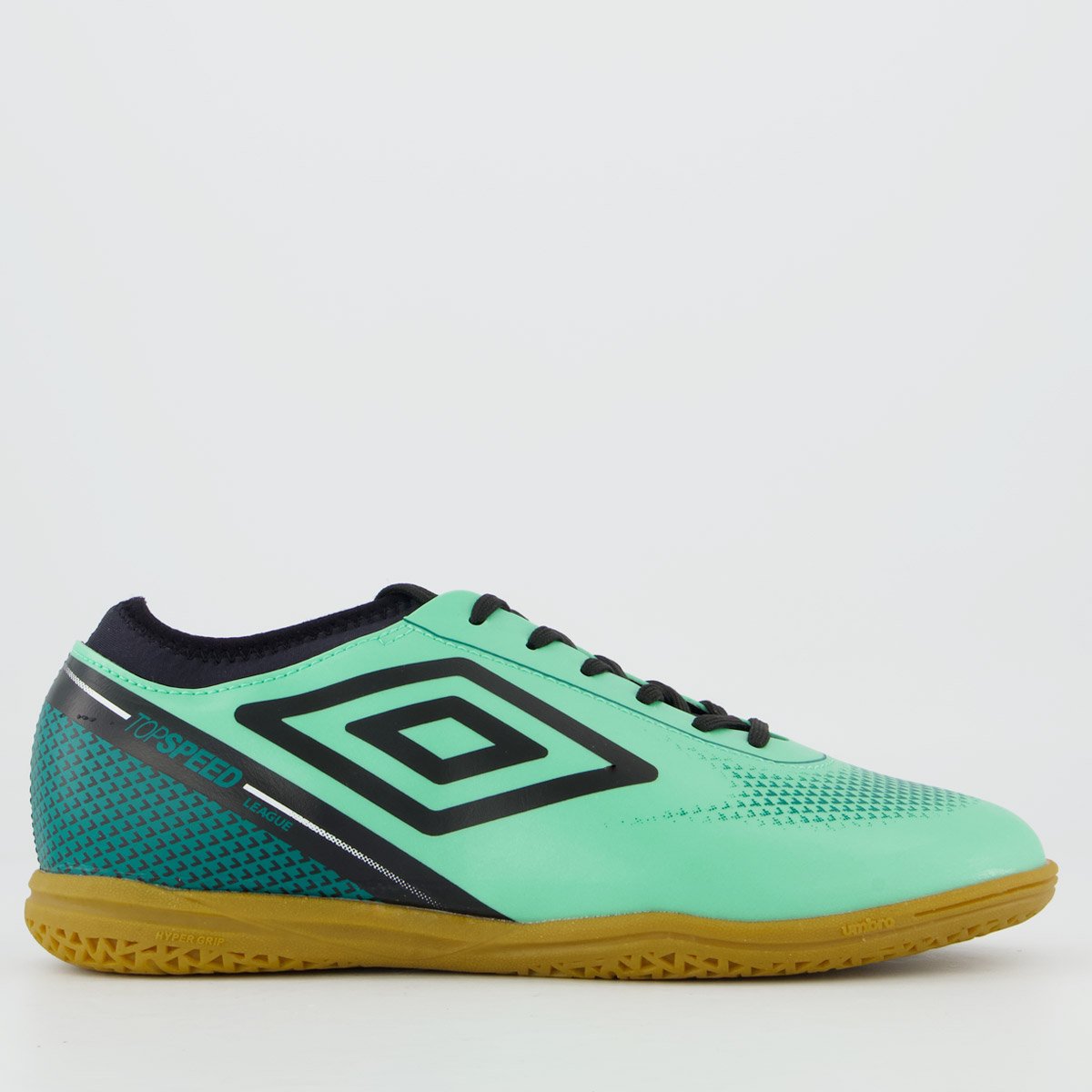 Chuteira Umbro Top Speed League Futsal Verde e Preta