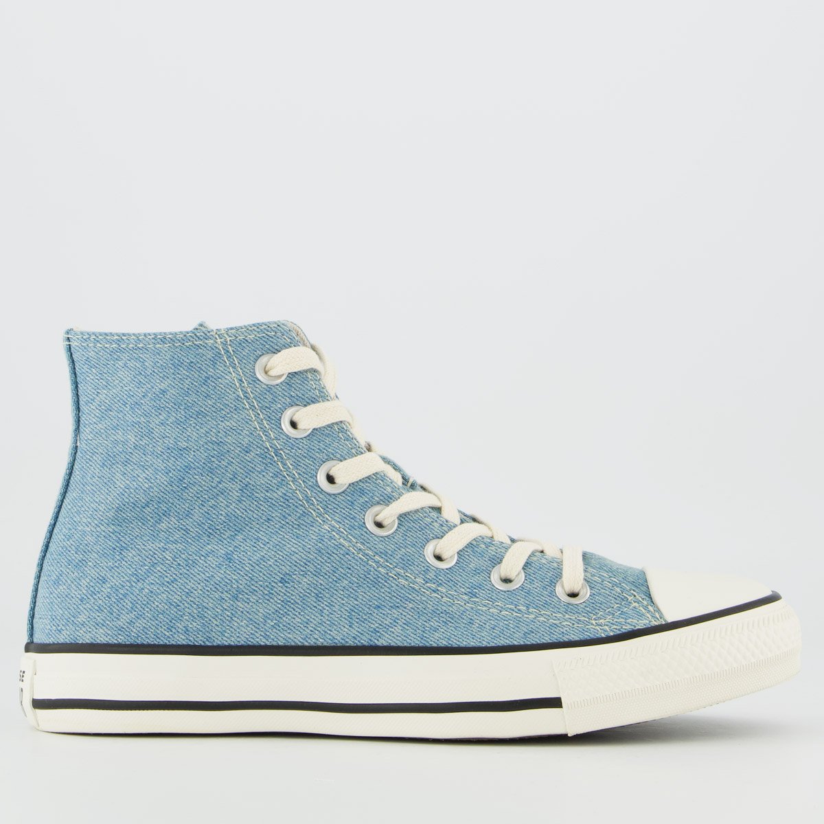 Tênis Converse All Star CK Cano Alto Feminino Jeans Azul Claro