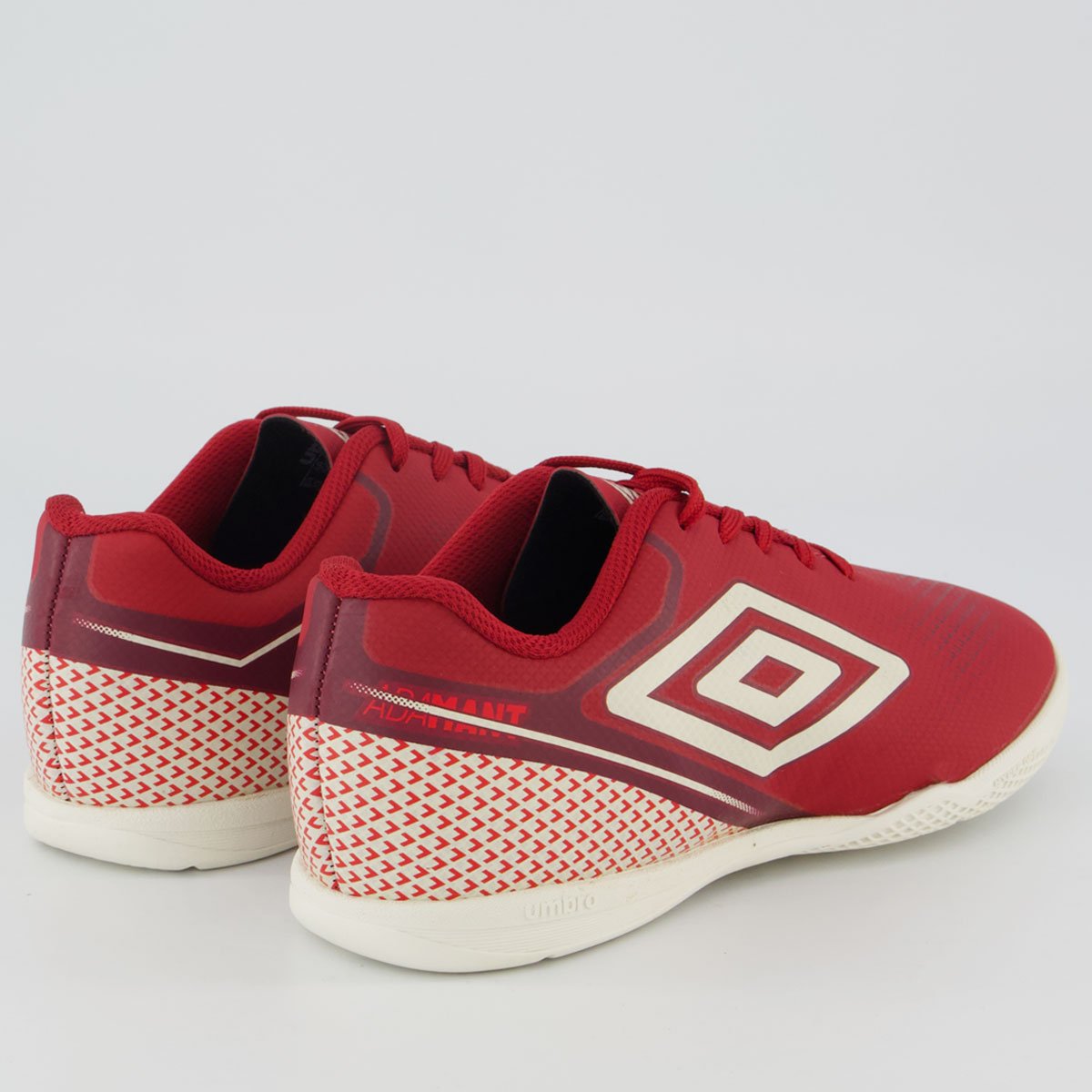 Chuteira Umbro Adamant Top Speed Futsal Juvenil Vermelha e Branca Vermelho/Branco 3