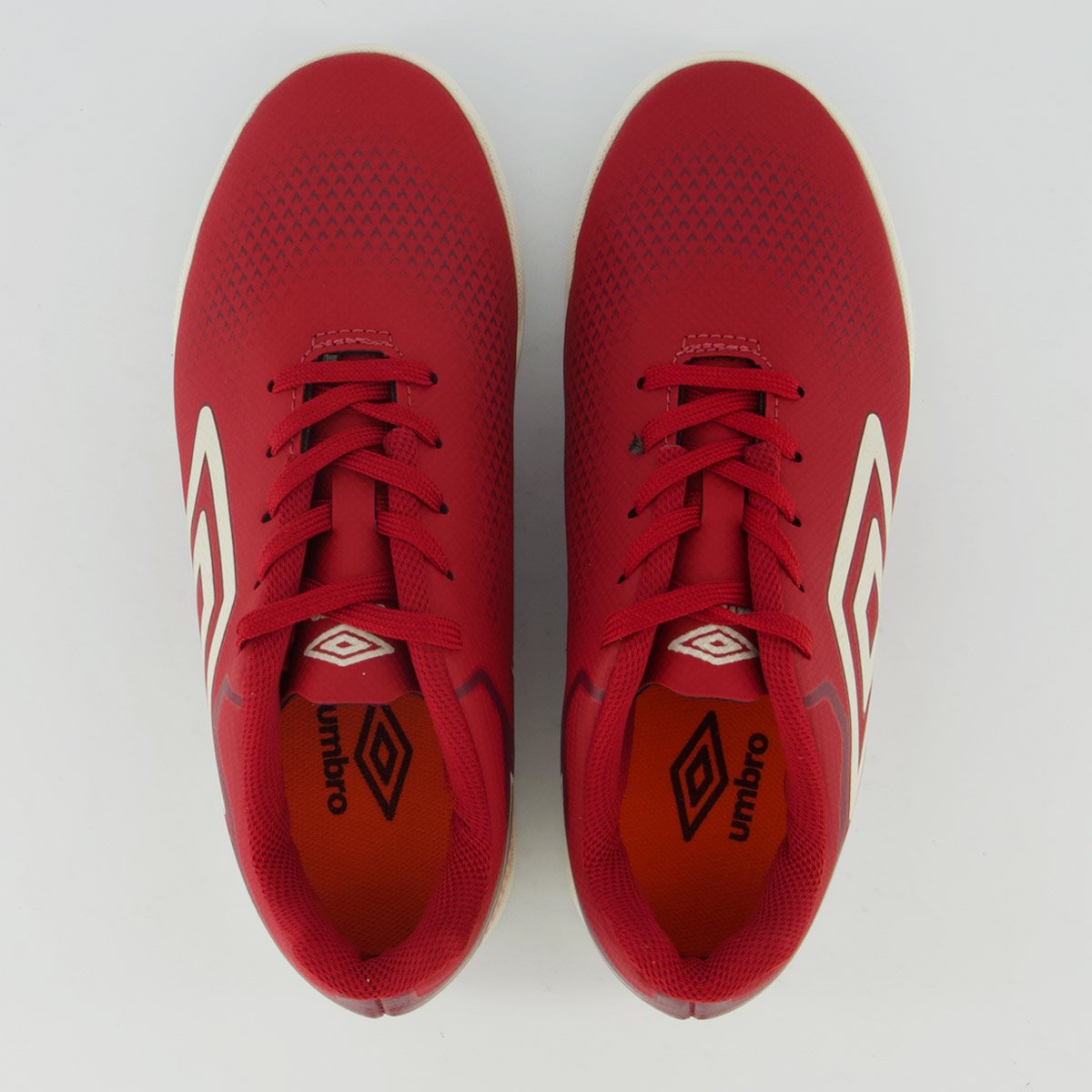 Chuteira Umbro Adamant Top Speed Futsal Juvenil Vermelha e Branca Vermelho/Branco 4