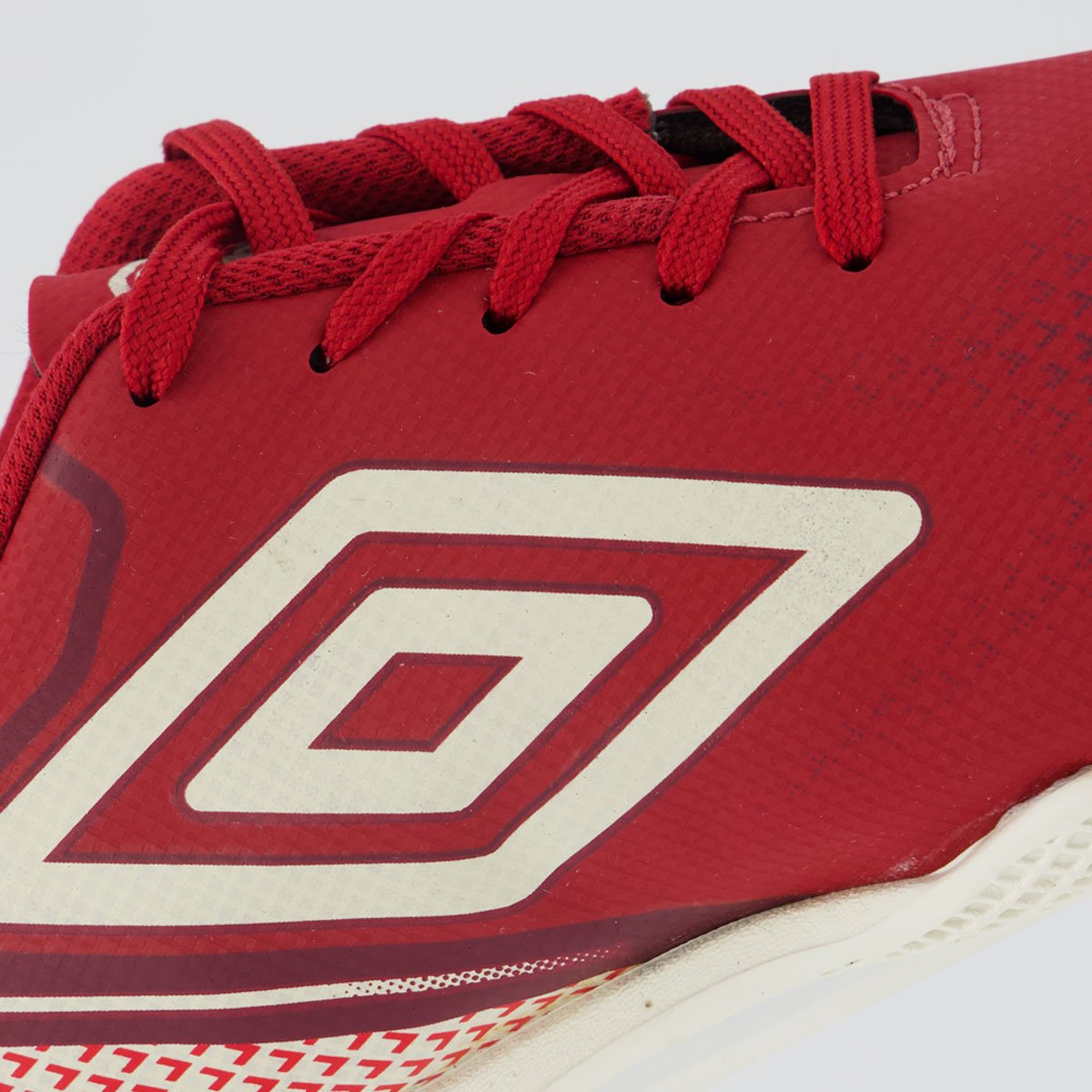 Chuteira Umbro Adamant Top Speed Futsal Juvenil Vermelha e Branca Vermelho/Branco 7