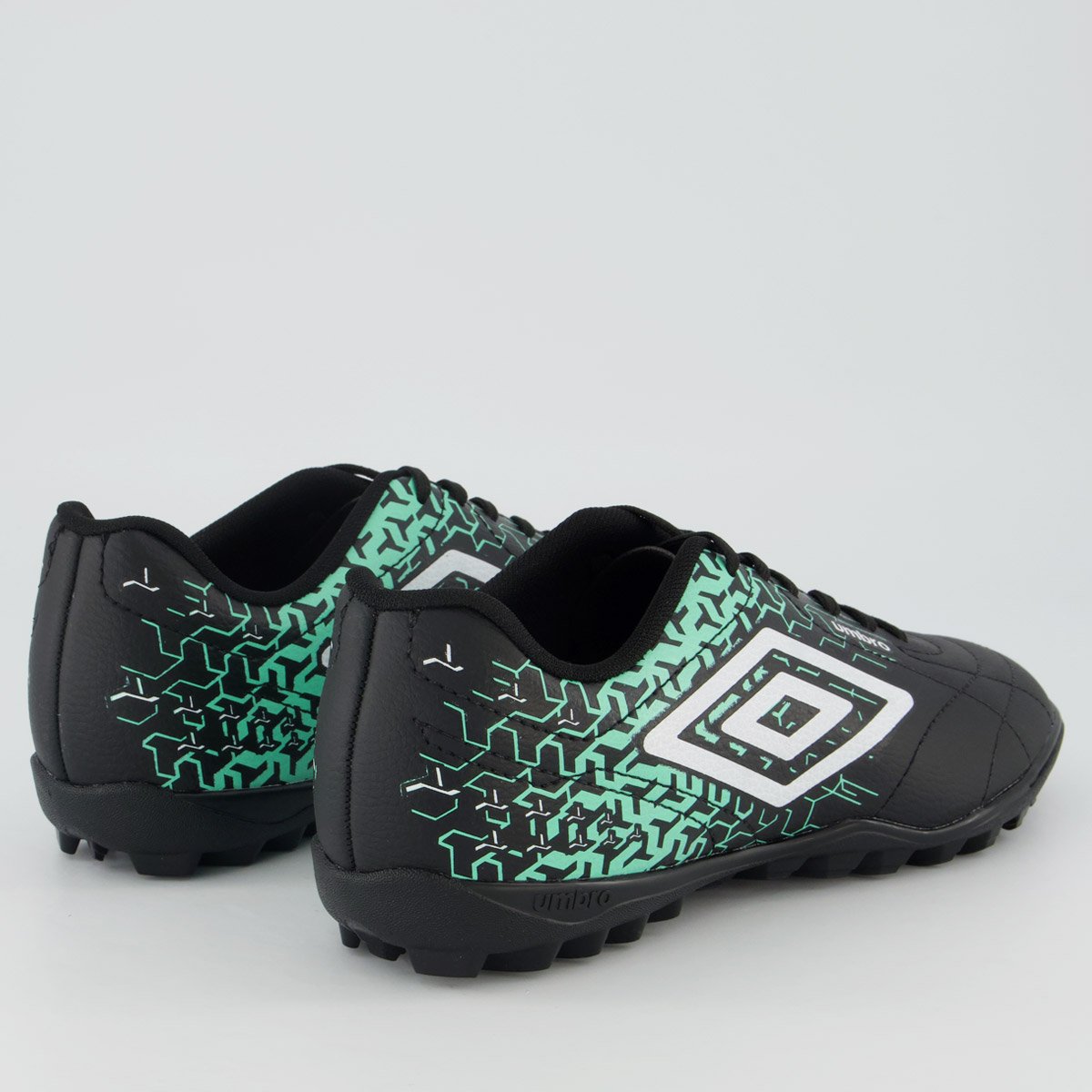 Chuteira Umbro Class Neo Society Juvenil Preta e Verde Preto/Verde 3