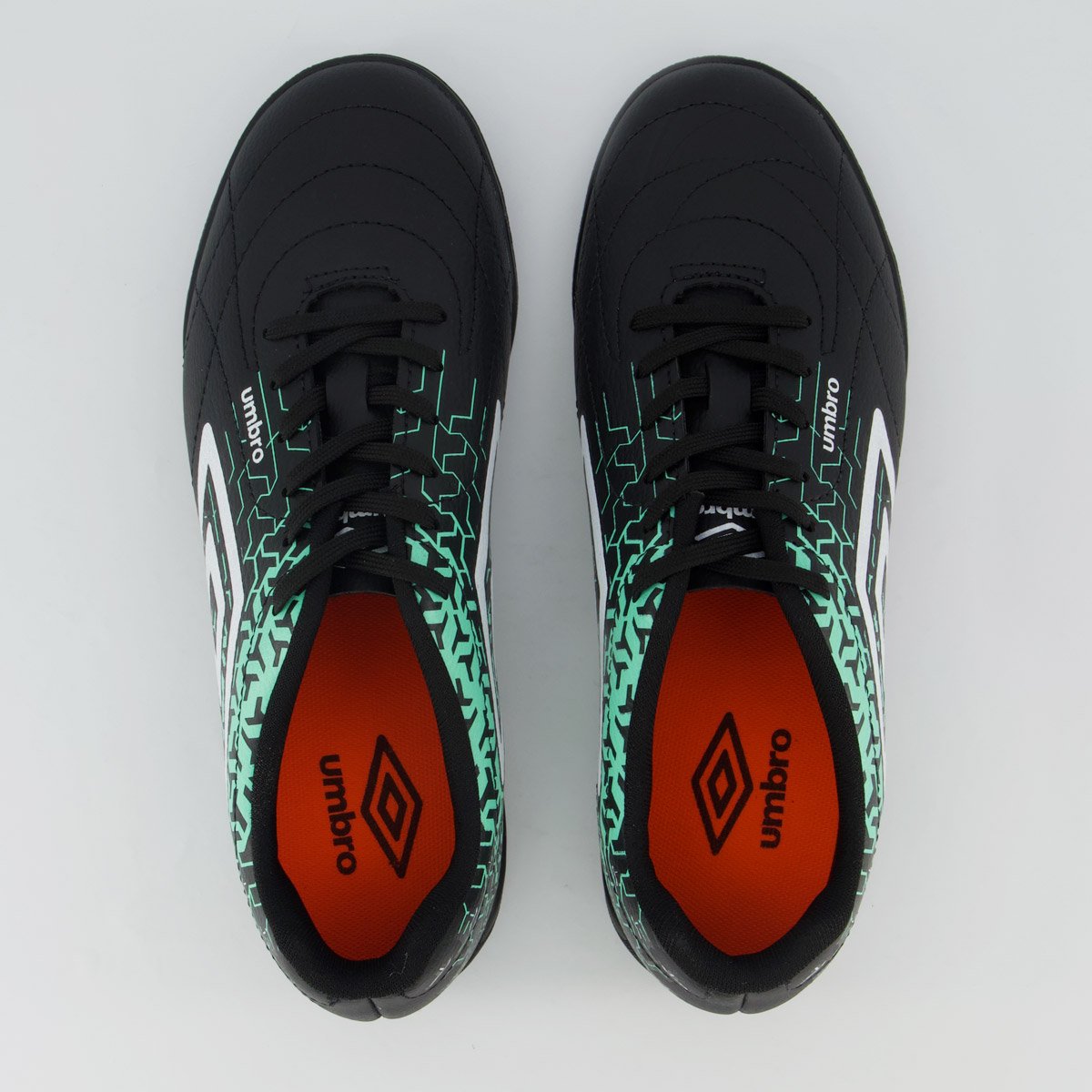 Chuteira Umbro Class Neo Society Juvenil Preta e Verde Preto/Verde 4