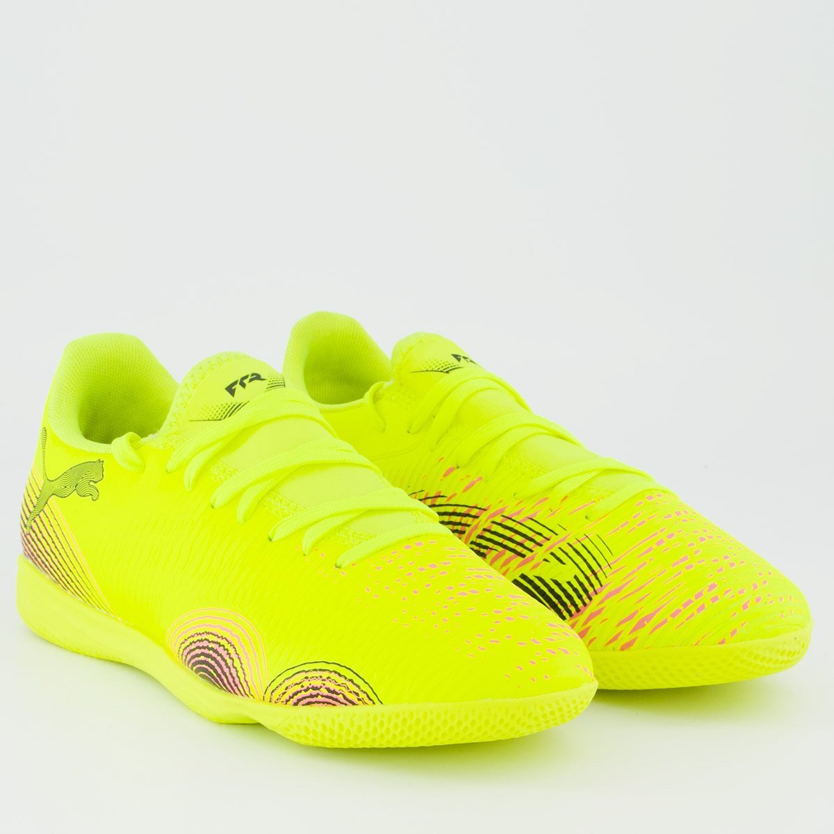 Chuteira Puma Future 8 Play Futsal Juvenil Preto e Verde Preto/Verde 2