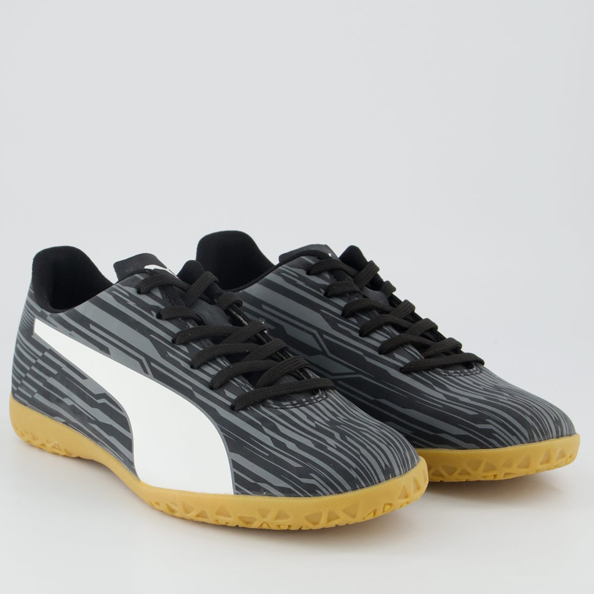 Chuteira Puma Rapido III BDP Futsal Preta e Branca Preto/Branco 2