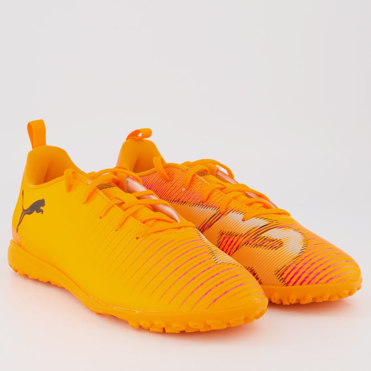 Chuteira Puma Future 8 Play TT Society Juvenil Laranja Laranja 2