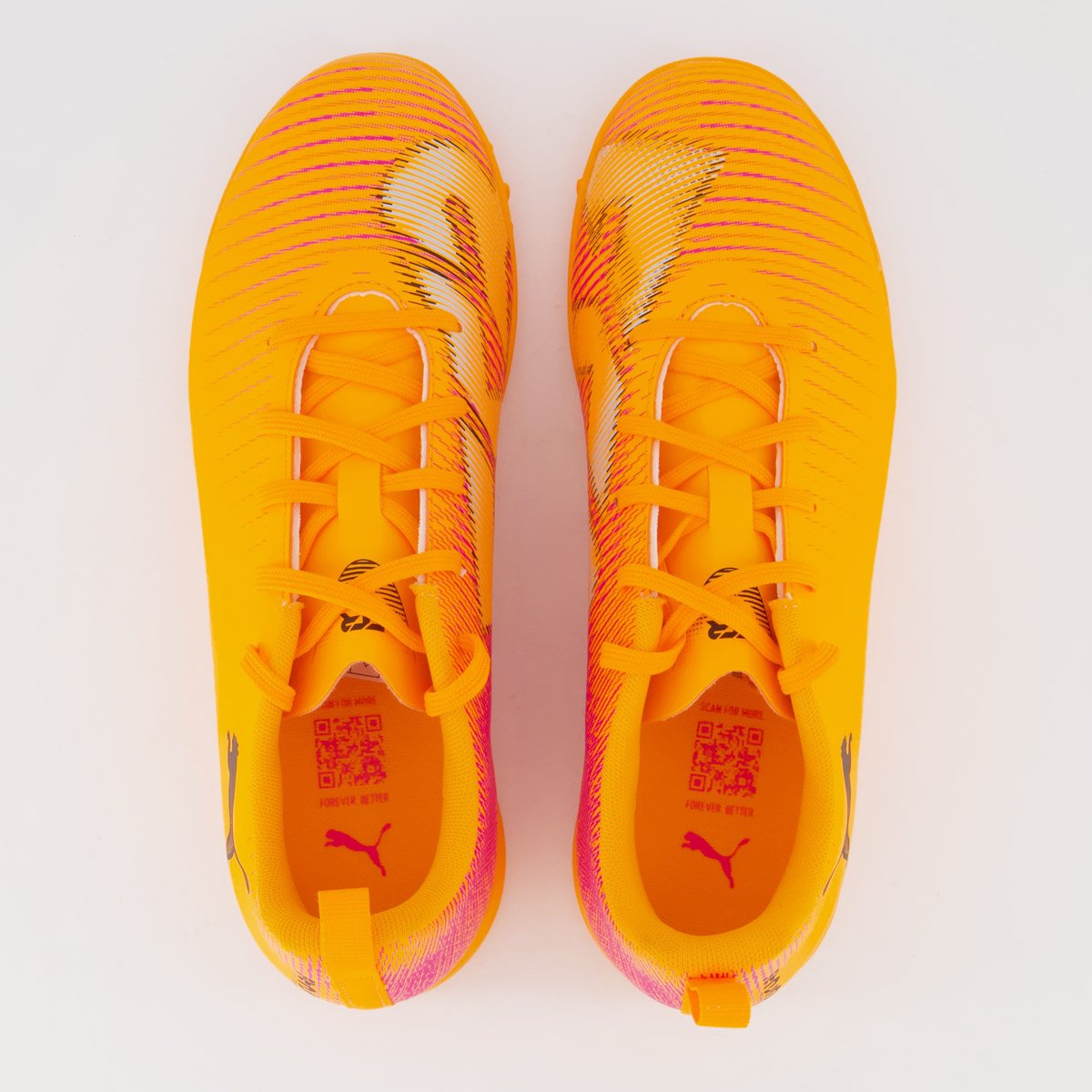 Chuteira Puma Future 8 Play TT Society Juvenil Laranja Laranja 4