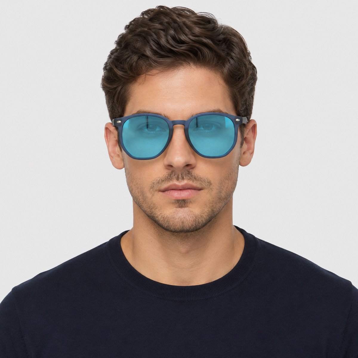 Óculos de Sol Hang Loose Laurent Preto e Azul Azul 6