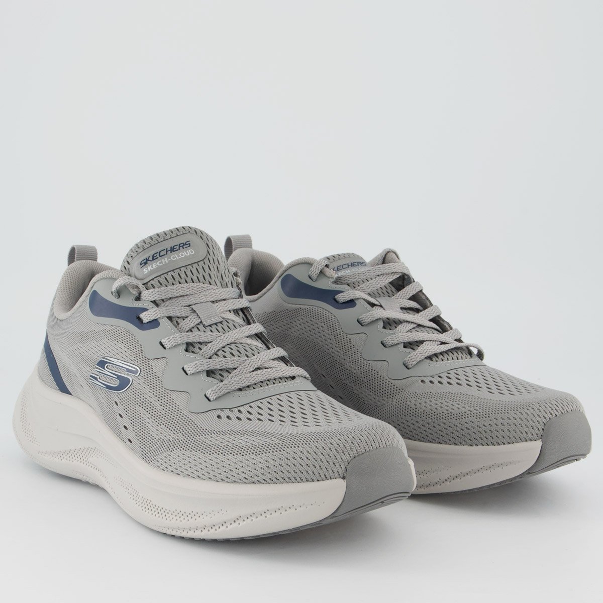 Tênis Skechers Skech Cloud Cinza e Azul Cinza/Azul 2