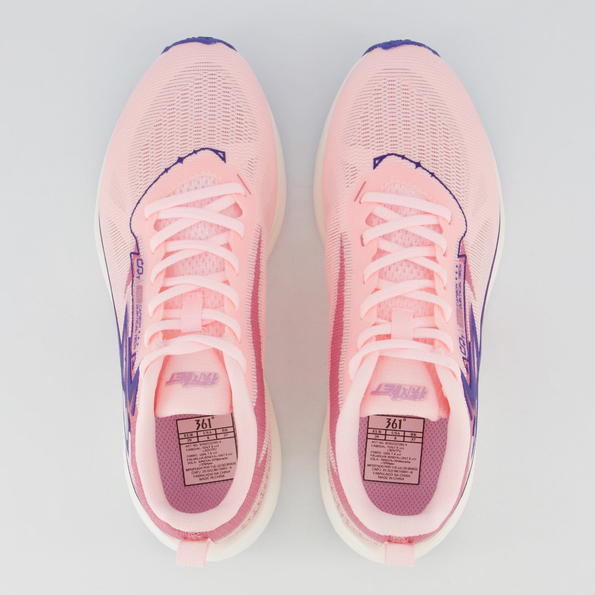 Tênis 361 Fast Wind ET Feminino Rosa Claro Rosa Claro 4