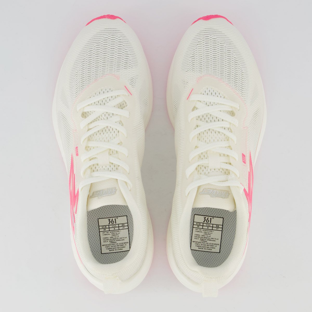 Tênis 361 Fast Wind ET Feminino Branco e Rosa Branco/Rosa 4