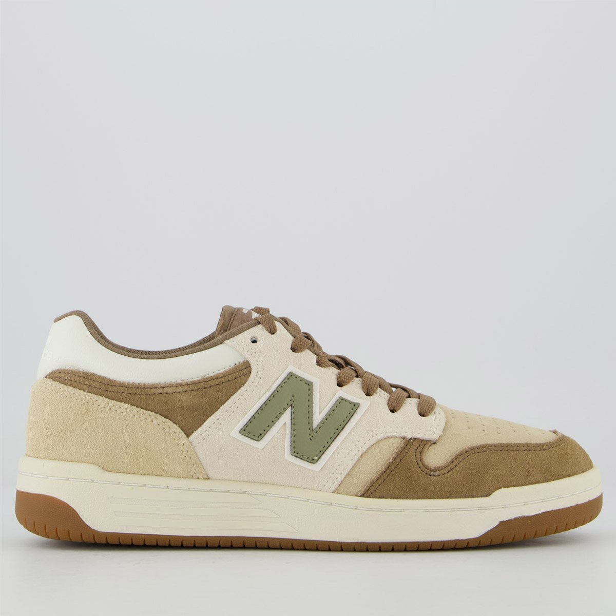 Tênis New Balance 480 Low Bege e Marrom