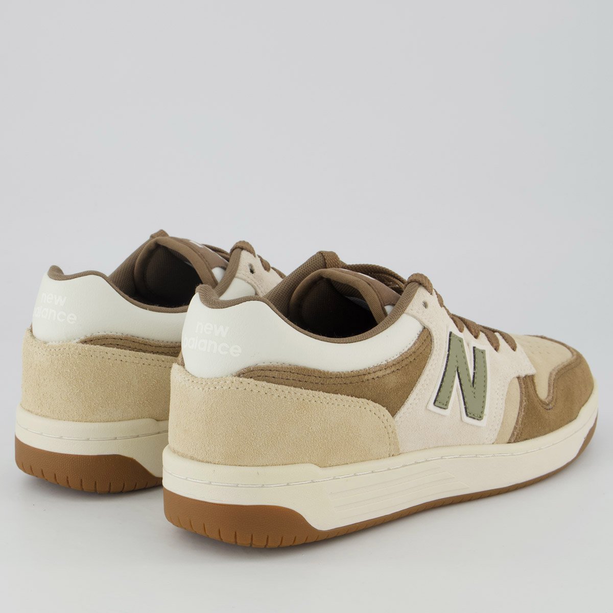 Tênis New Balance 480 Low Bege e Marrom Bege/Marrom 3