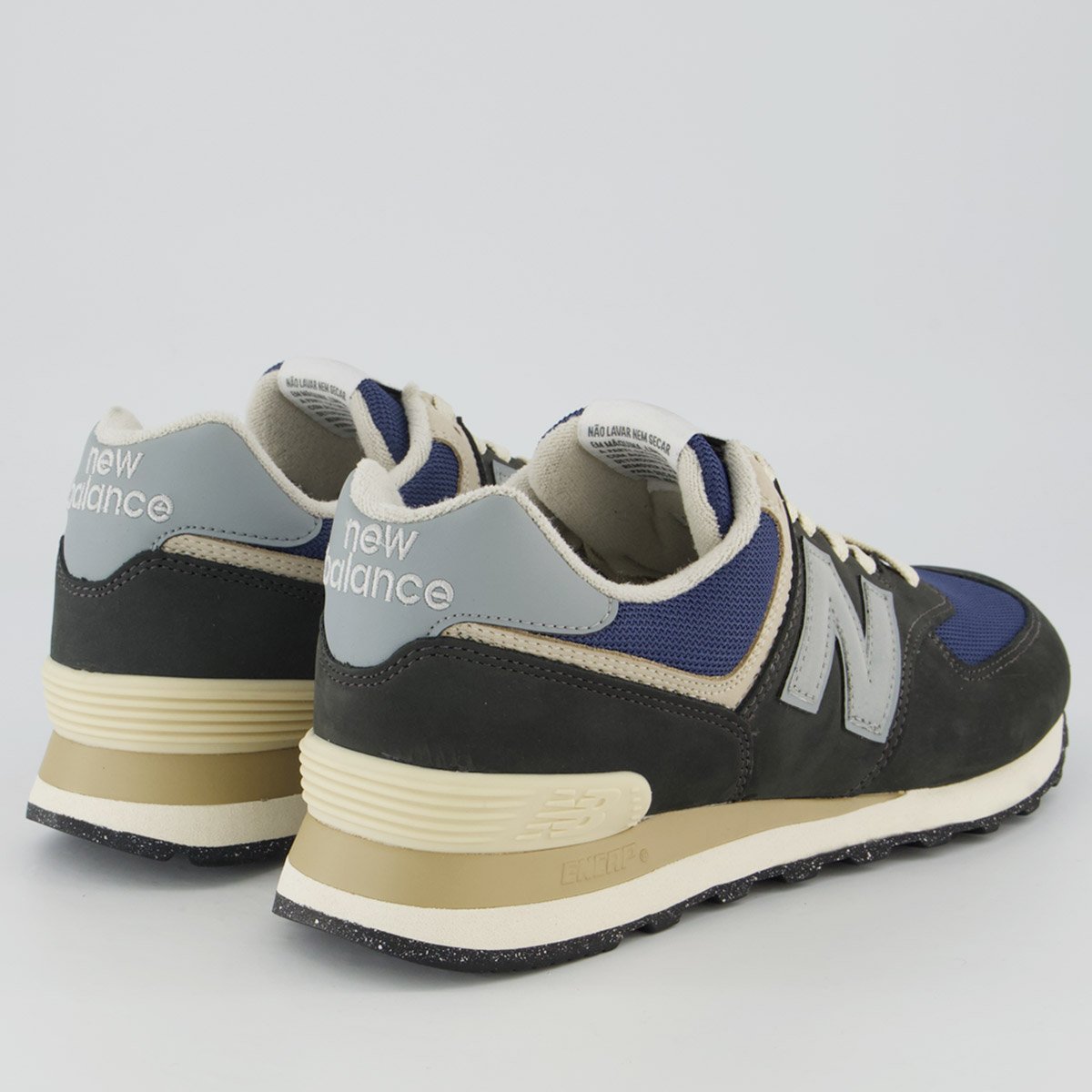 Tênis New Balance 574 V2 Cinza e Azul-Marinho Azul Marinho 3