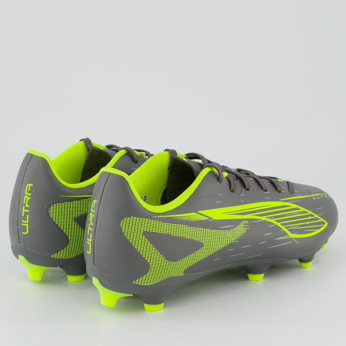 Chuteira Puma Ultra 5 Play Campo Cinza e Verde Cinza/Verde 3