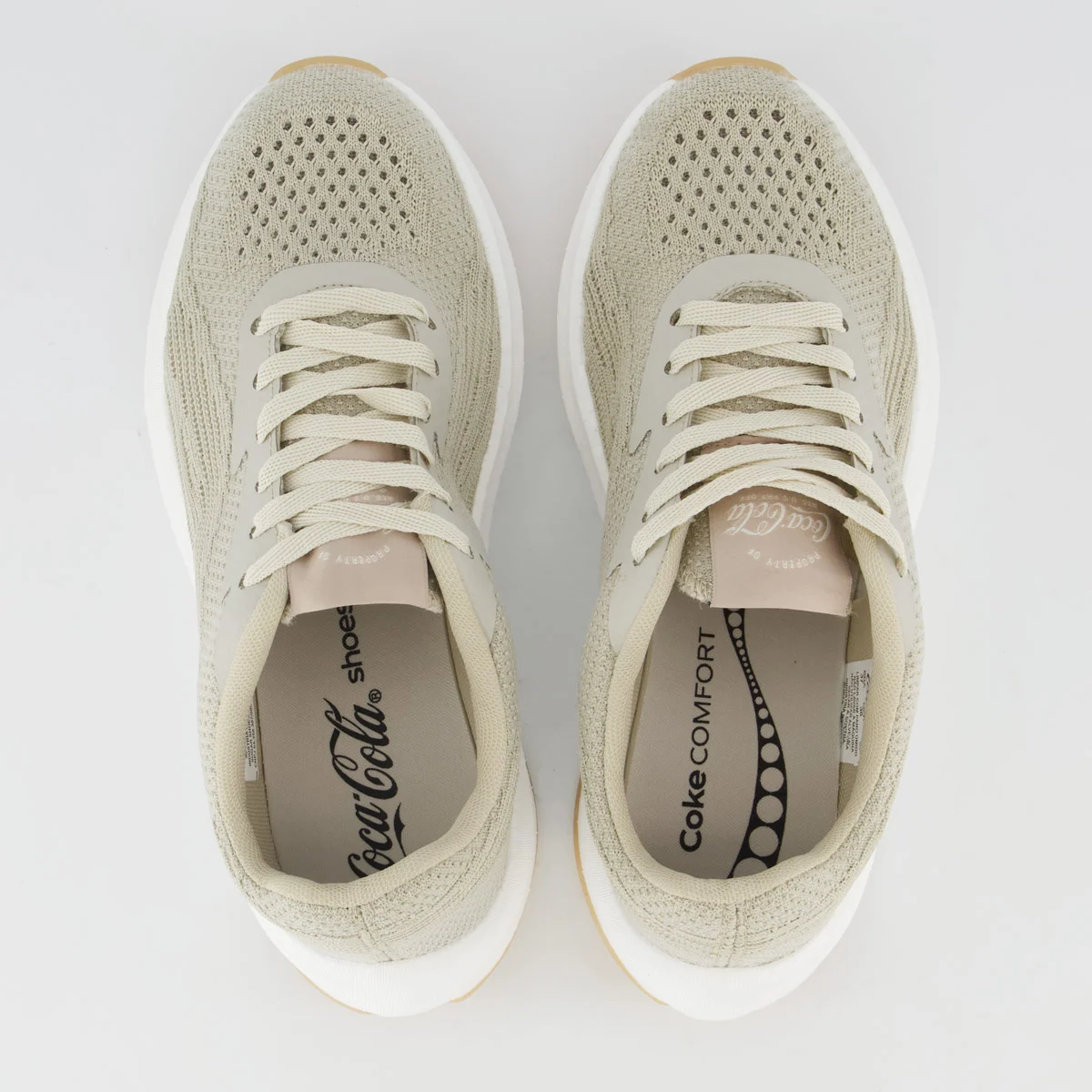 Tênis Coca Cola Comfort Motion Feminino Bege e Branco Bege/Branco 4