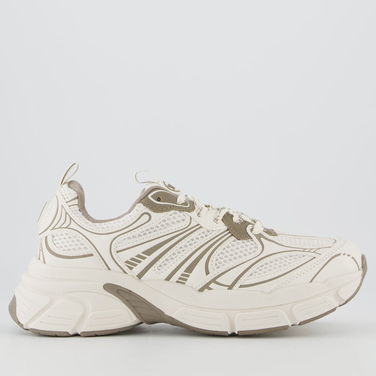 Tênis Via Marte V369 Feminino Branco e Bege