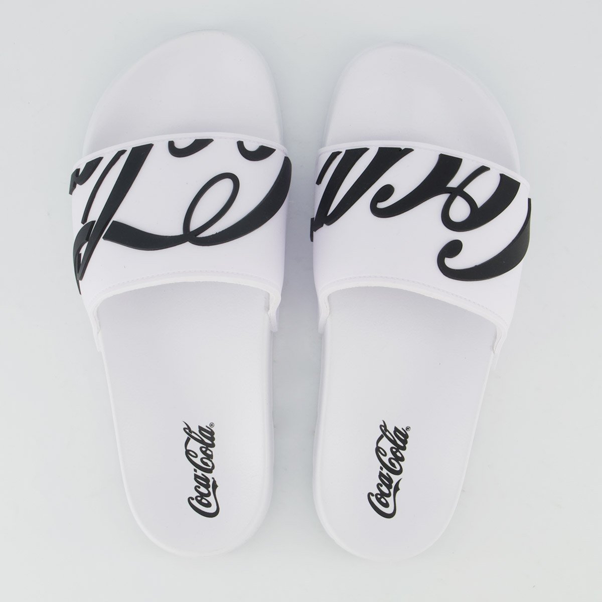 Chinelo Coca Cola Slide Alpha Branco