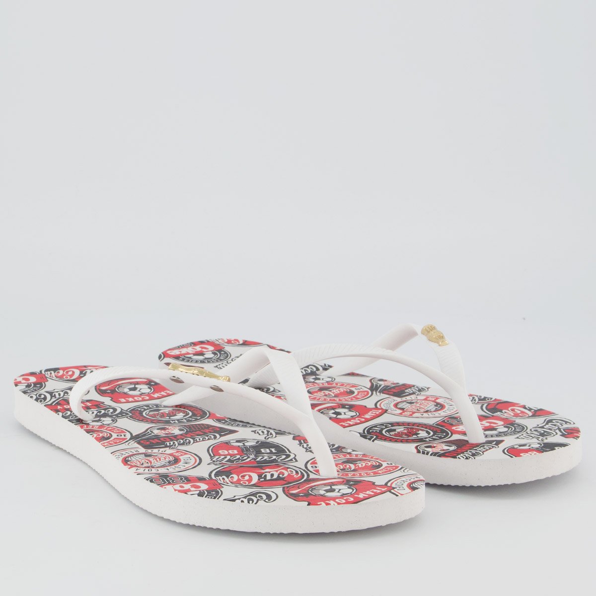 Chinelo Coca Cola Together Feminino Branco Branco 3