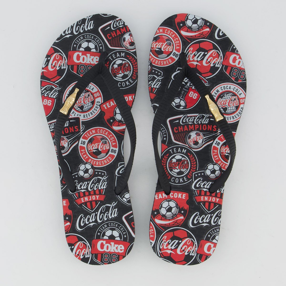 Chinelo Coca Cola Together Feminino Preto