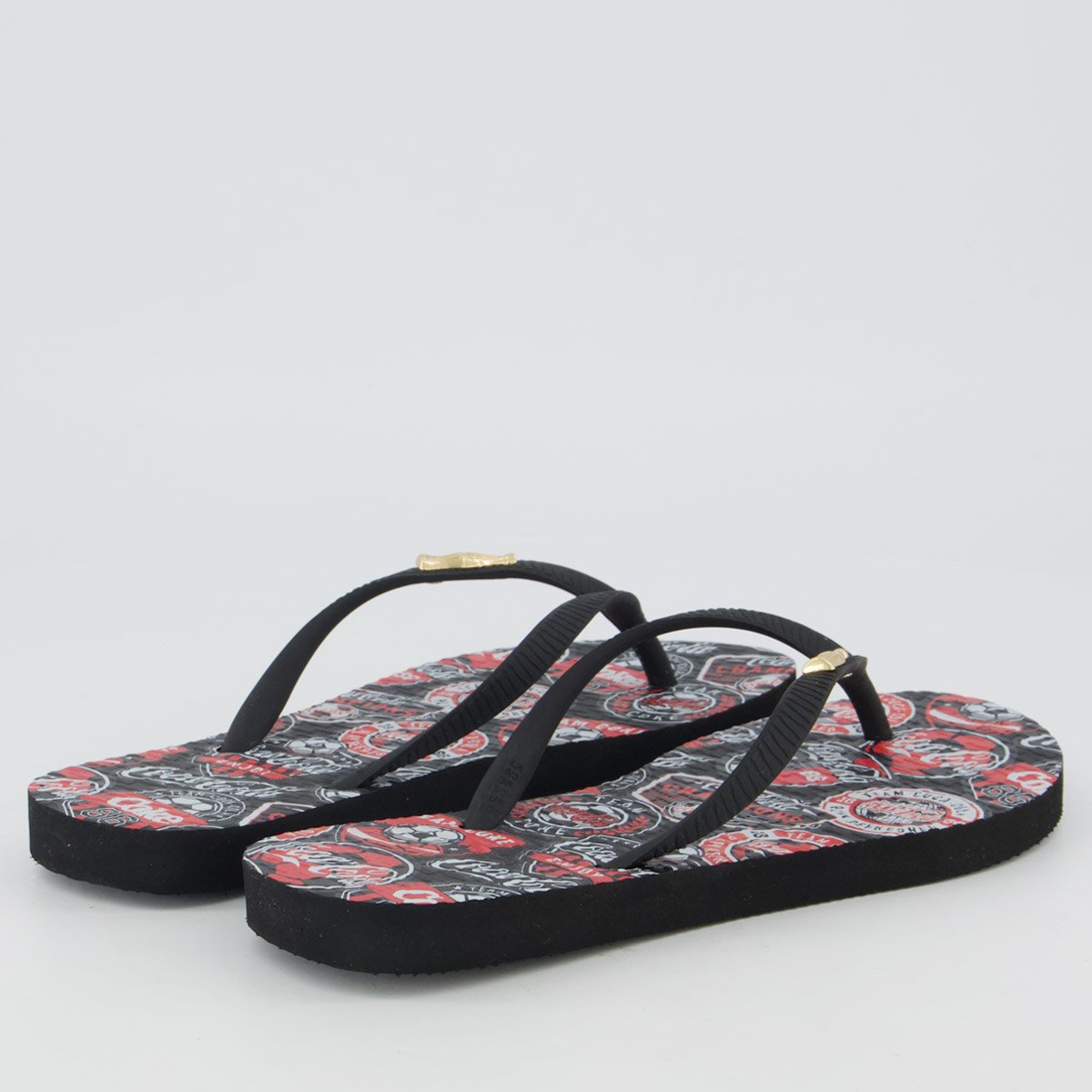 Chinelo Coca Cola Together Feminino Preto Preto 4