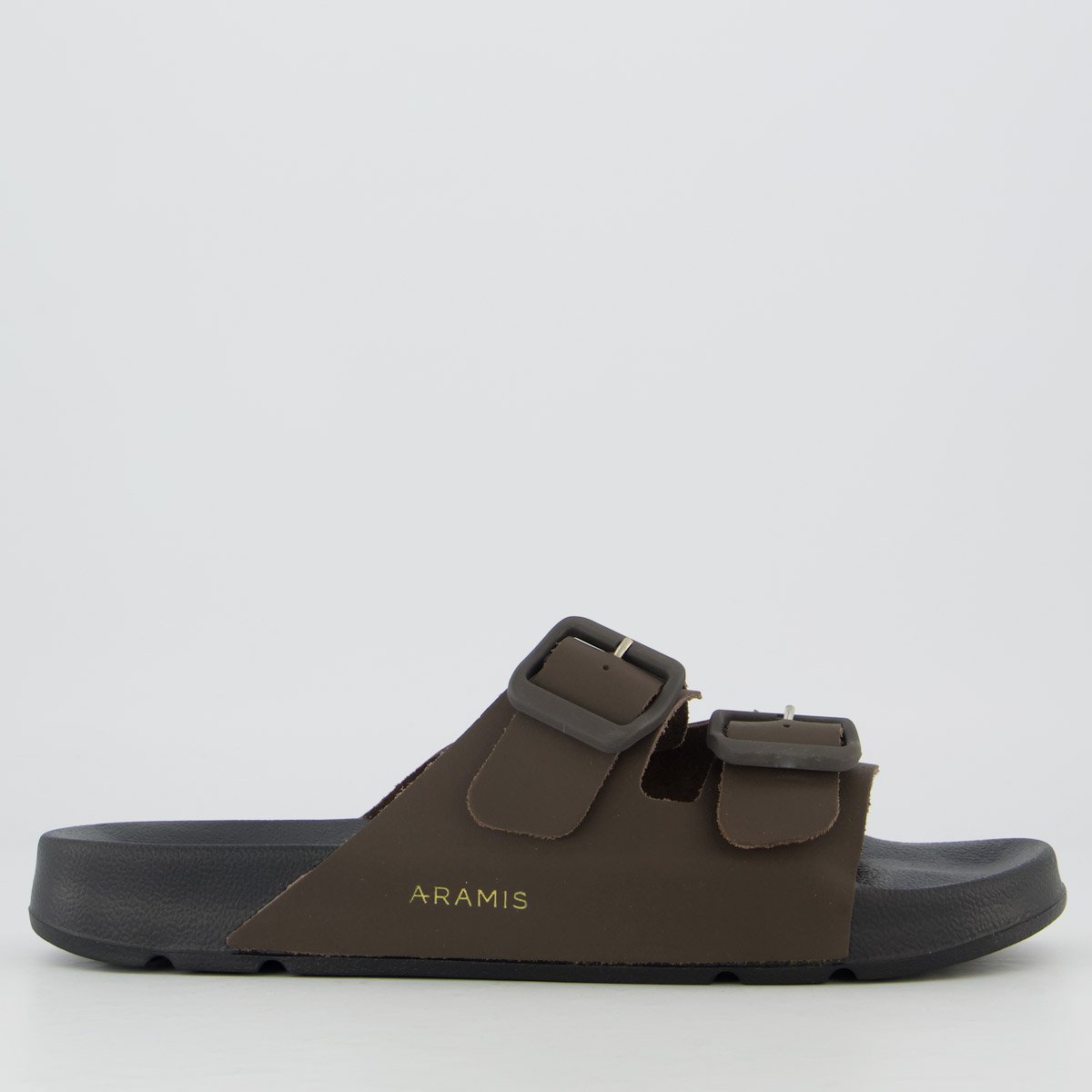 Chinelo Aramis Slide Kansas 2 Preto e Marrom Marrom 2