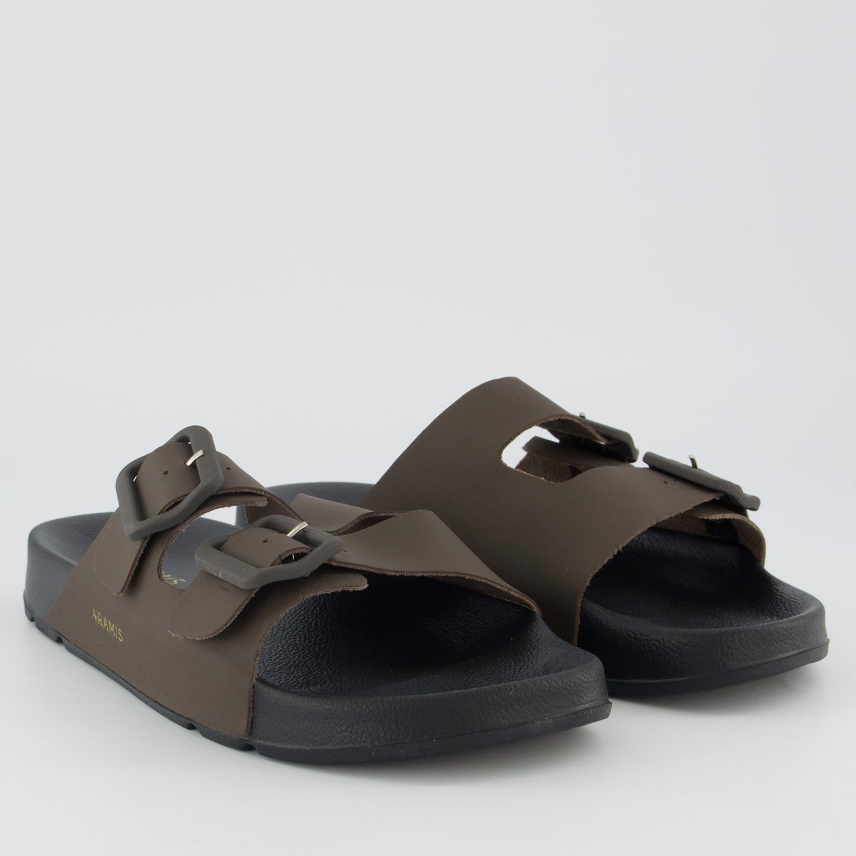 Chinelo Aramis Slide Kansas 2 Preto e Marrom Marrom 3