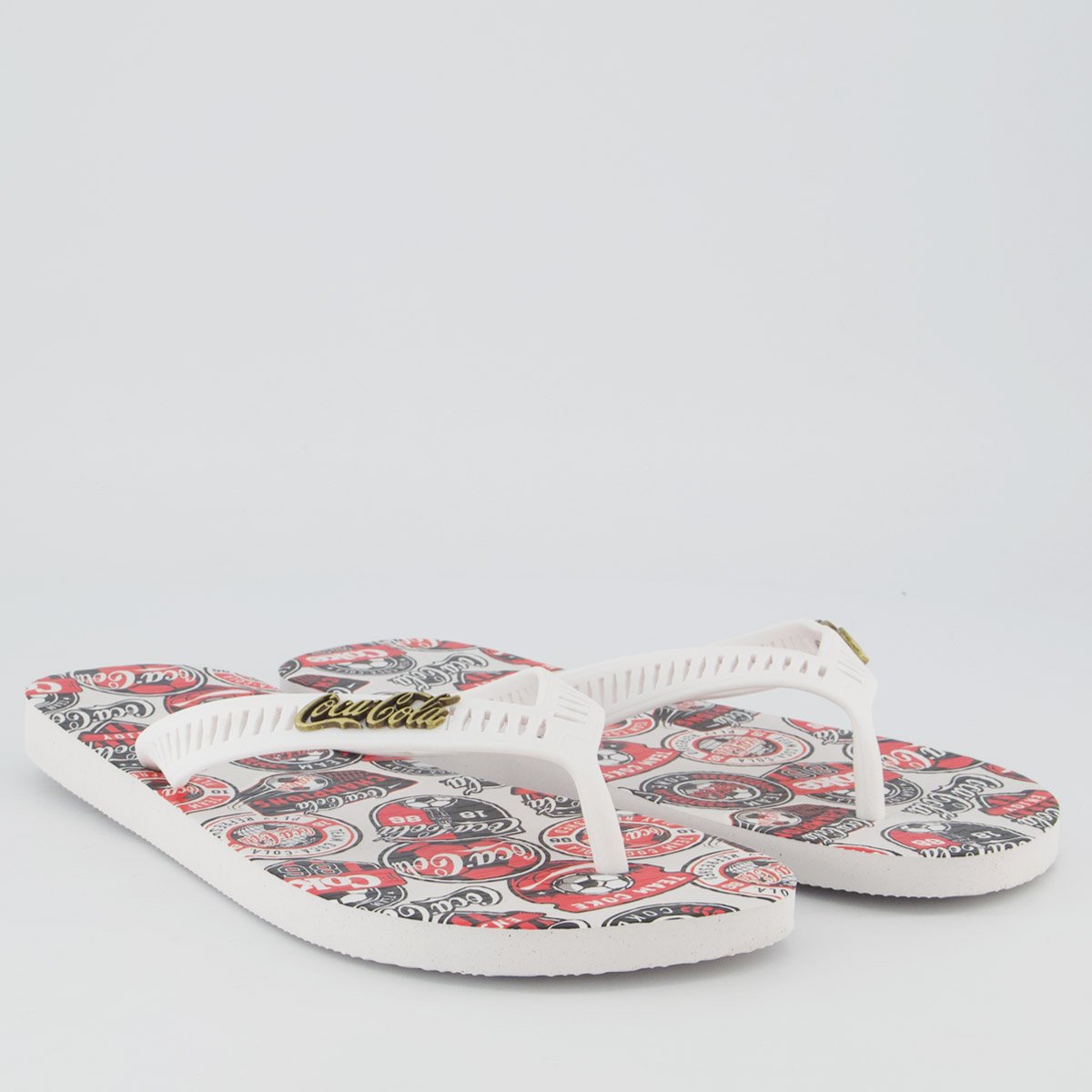 Chinelo Coca Cola Together Branco Branco 3