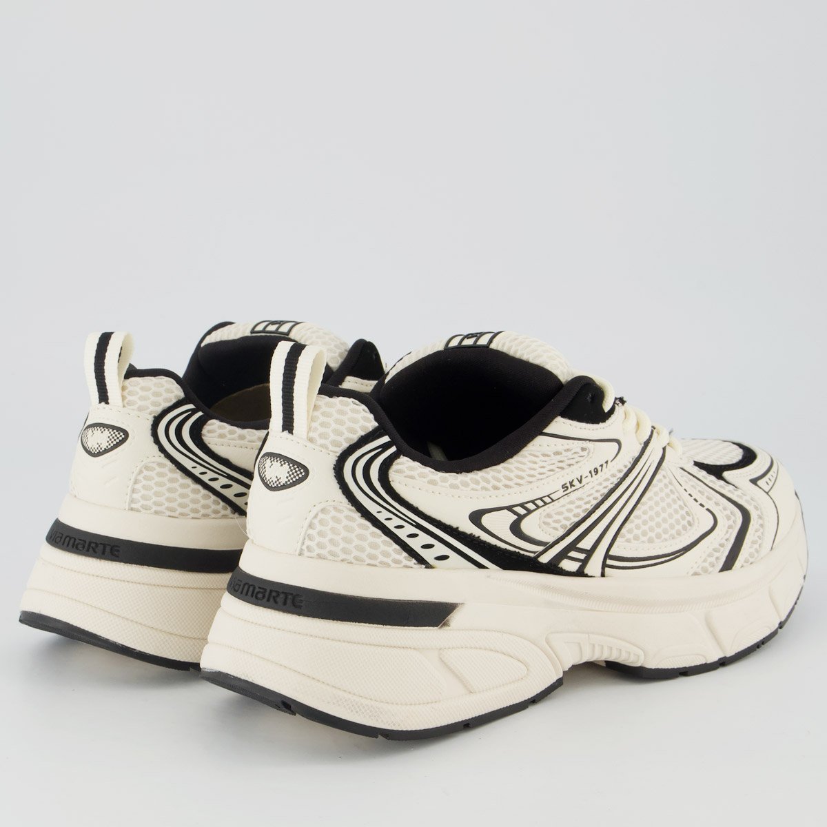 Tênis Via Marte V225 Feminino Off White e Preto Off White/Preto 3