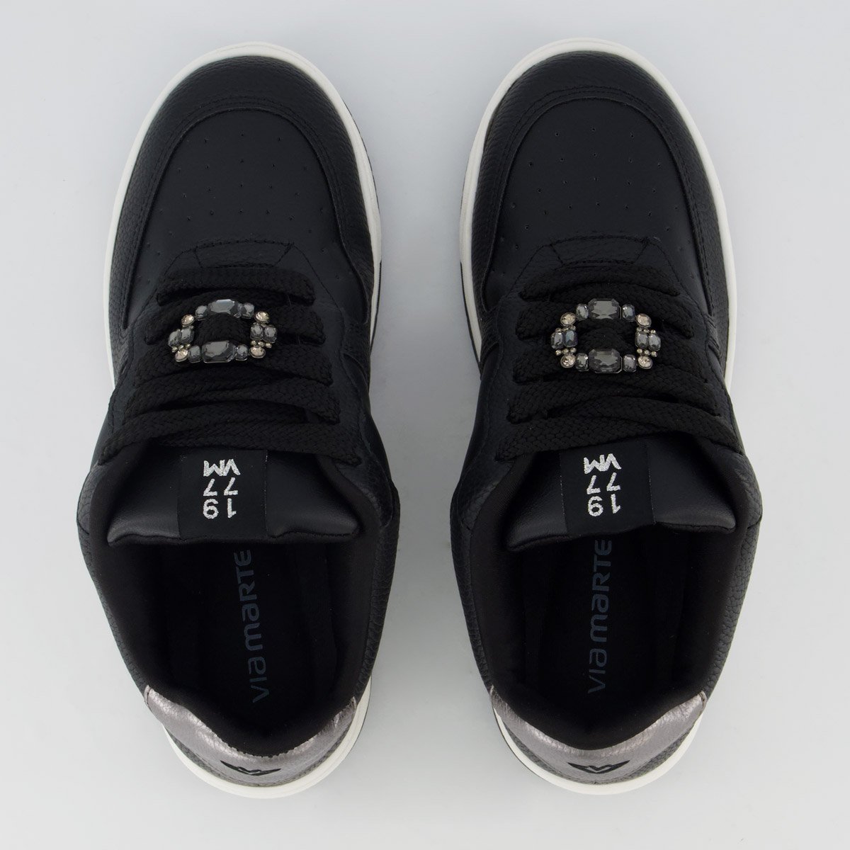Tênis Via Marte V297 Feminino Preto e Branco Preto/Branco 4