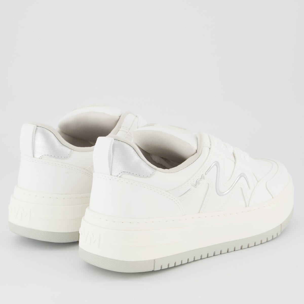 Tênis Via Marte V306 Feminino Branco e Prata Branco/Prata 3