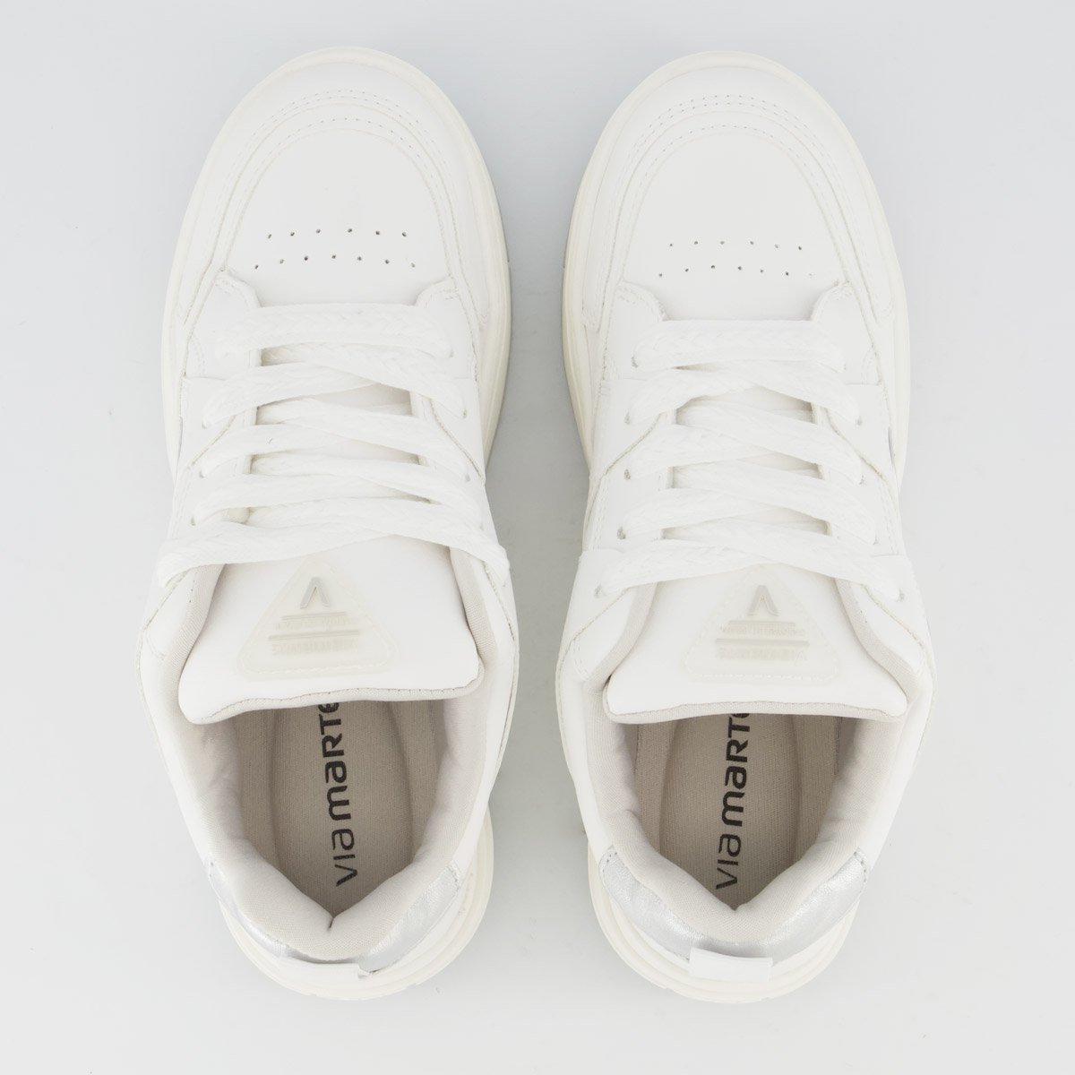 Tênis Via Marte V306 Feminino Branco e Prata Branco/Prata 4