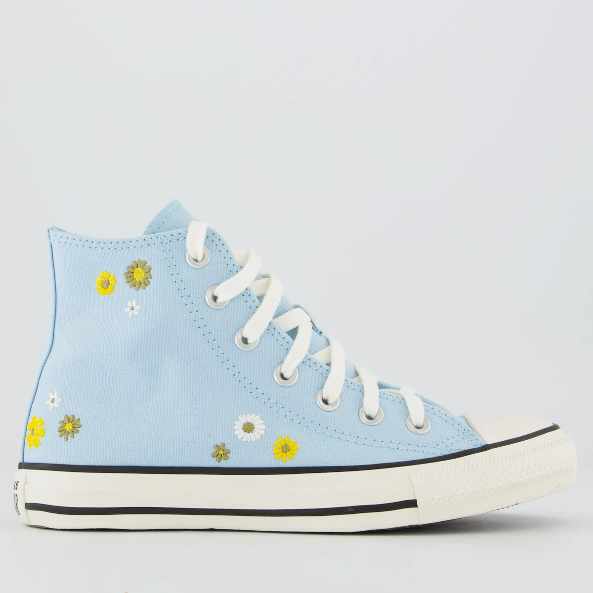 Tênis Converse All Star CK Flores Cano Alto Feminino Azul