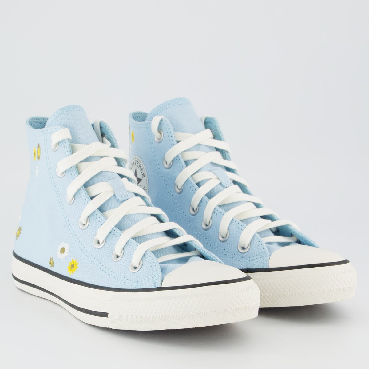 Tênis Converse All Star CK Flores Cano Alto Feminino Azul Azul 2