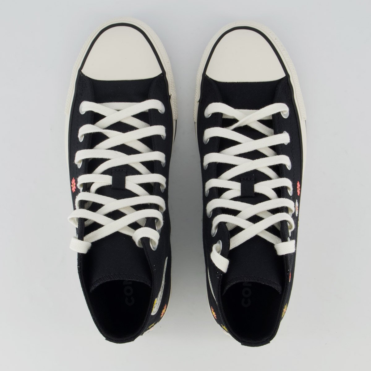 Tênis Converse All Star CK Flores Cano Alto Feminino Preto Preto 4