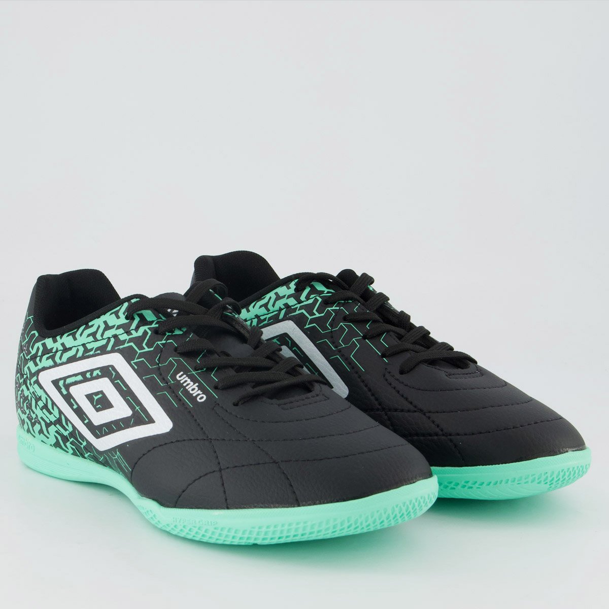Chuteira Umbro Class Neo Futsal Preta e Verde Preto/Verde 2