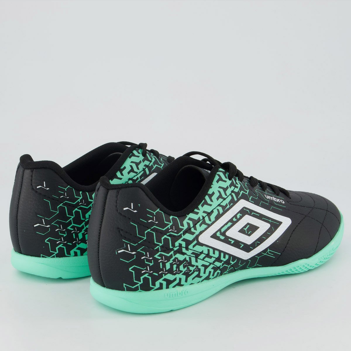 Chuteira Umbro Class Neo Futsal Preta e Verde Preto/Verde 3
