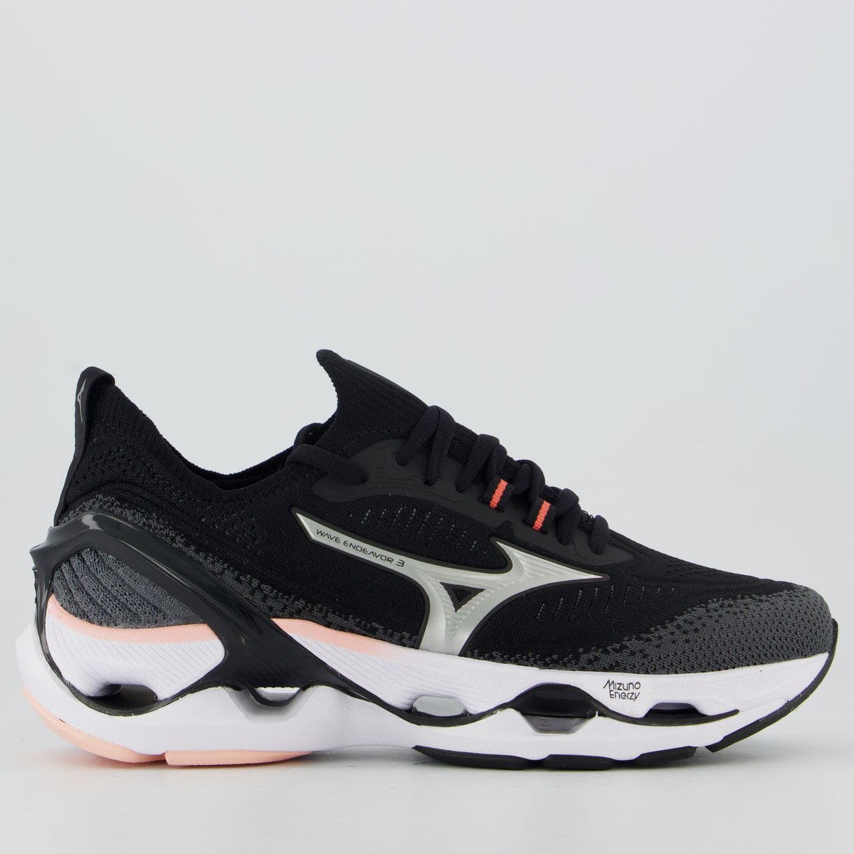 Tênis Mizuno Wave Endeavor 3 Feminino Preto e Rosa